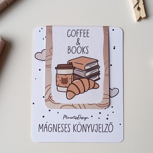 Mágneses könyvjelző - kávémánia - könyv & zene - könyvjelző - Meska.hu