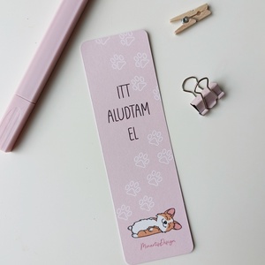 Corgis itt aludtam el könyvjelző - könyv & zene - könyvjelző - Meska.hu