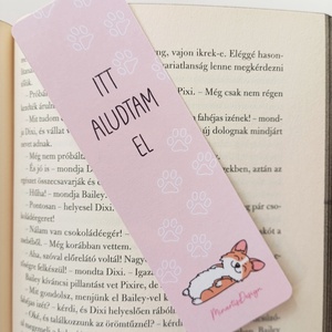 Corgis itt aludtam el könyvjelző, Könyv & Zene, Könyvjelző, Fotó, grafika, rajz, illusztráció, MESKA