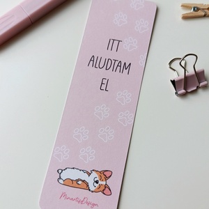 Corgis itt aludtam el könyvjelző - könyv & zene - könyvjelző - Meska.hu