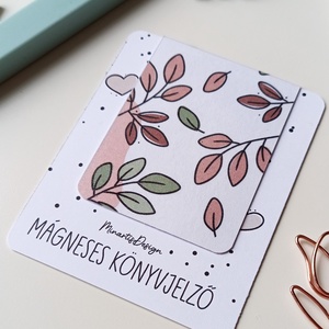 Mágneses könyvjelző - őszi leveles - könyv & zene - könyvjelző - Meska.hu