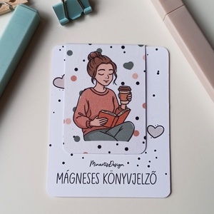 Mágneses könyvjelző - csajos grafika, Könyv & Zene, Könyvjelző, Fotó, grafika, rajz, illusztráció, MESKA