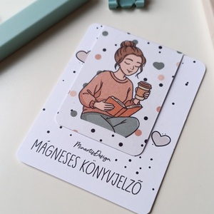 Mágneses könyvjelző - csajos grafika - könyv & zene - könyvjelző - Meska.hu