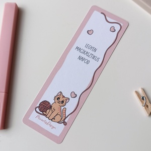 Cicás könyvjelző - macskasztikus - könyv & zene - könyvjelző - Meska.hu