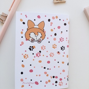 A6-os füzet cuki corgis  borítóval - otthon & életmód - papír, írószer - jegyzetfüzet & napló - Meska.hu