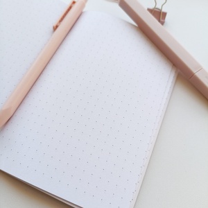 A6-os füzet pasztell rózsaszín csíkos - otthon & életmód - papír, írószer - jegyzetfüzet & napló - Meska.hu