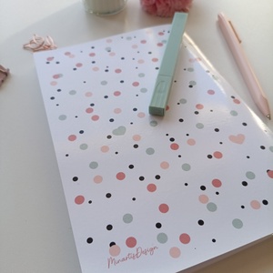 A5-os füzet pasztell pötyös - enjoy the little things - otthon & életmód - papír, írószer - jegyzetfüzet & napló - Meska.hu