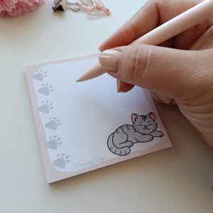 Cicás mancsos jegyzettömb - 9x9 cm - otthon & életmód - papír, írószer - jegyzetfüzet & napló - Meska.hu