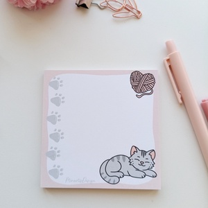 Cicás mancsos jegyzettömb - 9x9 cm - otthon & életmód - papír, írószer - jegyzetfüzet & napló - Meska.hu