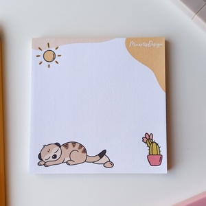 Szurikátás jegyzettömb - 9x9 cm - Meska.hu