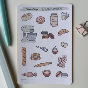 Matricaív - sütemény, konyha, Otthon & Életmód, Papír, írószer, Matrica, matrica csomag, Fotó, grafika, rajz, illusztráció, MESKA