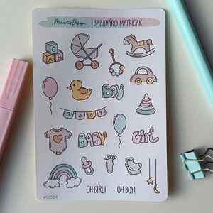Matricaív - babaváró, Otthon & Életmód, Papír, írószer, Matrica, matrica csomag, Fotó, grafika, rajz, illusztráció, MESKA