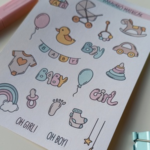 Matricaív - babaváró - otthon & életmód - papír, írószer - matrica, matrica csomag - Meska.hu