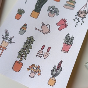 Matricaív - szobanövények - otthon & életmód - papír, írószer - matrica, matrica csomag - Meska.hu