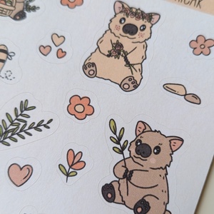 Matricaív - wombat - otthon & életmód - papír, írószer - matrica, matrica csomag - Meska.hu