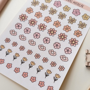 Matricaív - virág válogatás, Otthon & Életmód, Papír, írószer, Matrica, matrica csomag, Fotó, grafika, rajz, illusztráció, MESKA