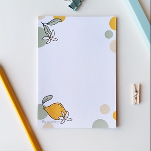 A6-os  citromos jegyzettömb , Otthon & Életmód, Papír, írószer, Jegyzetfüzet & Napló, Fotó, grafika, rajz, illusztráció, MESKA