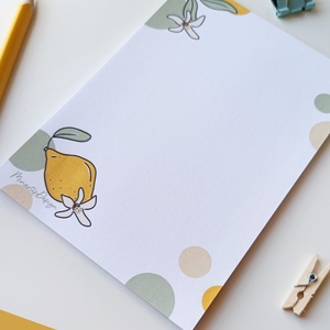 A6-os  citromos jegyzettömb  - otthon & életmód - papír, írószer - jegyzetfüzet & napló - Meska.hu