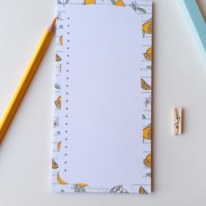 Citrom mintás jegyzettömb , Otthon & Életmód, Papír, írószer, Jegyzetfüzet & Napló, Fotó, grafika, rajz, illusztráció, MESKA