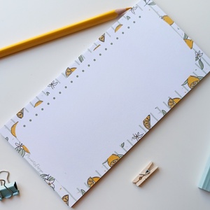 Citrom mintás jegyzettömb  - otthon & életmód - papír, írószer - jegyzetfüzet & napló - Meska.hu