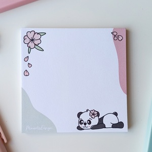 Pandás jegyzettömb - 9x9 cm, Otthon & Életmód, Papír, írószer, Jegyzetfüzet & Napló, Fotó, grafika, rajz, illusztráció, MESKA