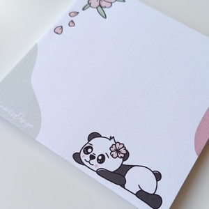 Pandás jegyzettömb - 9x9 cm - otthon & életmód - papír, írószer - jegyzetfüzet & napló - Meska.hu