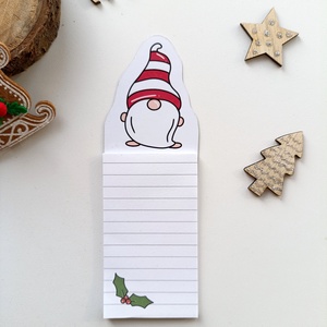 Karácsonyi manós mágneses jegyzettömb  - otthon & életmód - papír, írószer - jegyzetfüzet & napló - Meska.hu