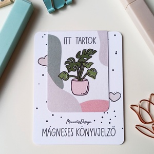 Mágneses könyvjelző - szobanövényes, itt tartok - könyv & zene - könyvjelző - Meska.hu