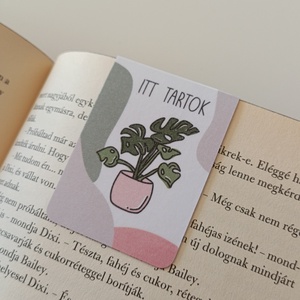 Mágneses könyvjelző - szobanövényes, itt tartok, Könyv & Zene, Könyvjelző, Fotó, grafika, rajz, illusztráció, MESKA