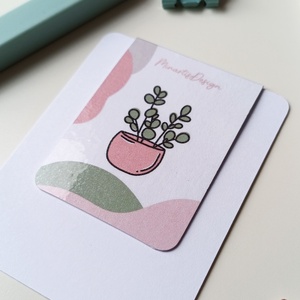 Mágneses könyvjelző - szobanövényes, itt tartok - könyv & zene - könyvjelző - Meska.hu