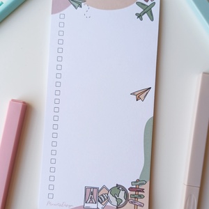 Utazós jegyzettömb - lista - otthon & életmód - papír, írószer - jegyzetfüzet & napló - Meska.hu