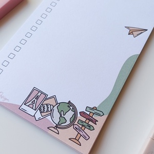 Utazós jegyzettömb - lista - otthon & életmód - papír, írószer - jegyzetfüzet & napló - Meska.hu