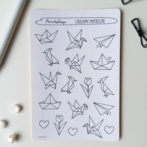 Matricaív - origami , Otthon & Életmód, Papír, írószer, Matrica, matrica csomag, Fotó, grafika, rajz, illusztráció, MESKA