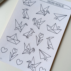 Matricaív - origami  - otthon & életmód - papír, írószer - matrica, matrica csomag - Meska.hu