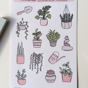 Matricaív - szobanövény, Otthon & Életmód, Papír, írószer, Matrica, matrica csomag, Fotó, grafika, rajz, illusztráció, MESKA