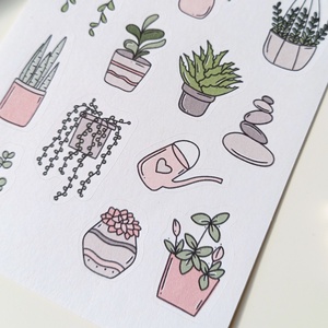 Matricaív - szobanövény - otthon & életmód - papír, írószer - matrica, matrica csomag - Meska.hu