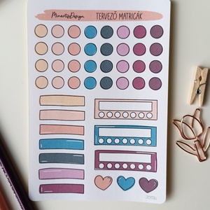 tervező matricák matricaív lila kék- 0011, Otthon & Életmód, Papír, írószer, Matrica, matrica csomag, Fotó, grafika, rajz, illusztráció, MESKA