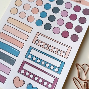 tervező matricák matricaív lila kék- 0011 - otthon & életmód - papír, írószer - matrica, matrica csomag - Meska.hu