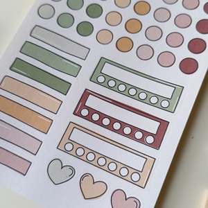 tervező matricák matricaív zöld bordó- 0017 - otthon & életmód - papír, írószer - matrica, matrica csomag - Meska.hu