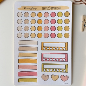 tervező matricák matricaív sárga, zöld- 0016, Otthon & Életmód, Papír, írószer, Matrica, matrica csomag, Fotó, grafika, rajz, illusztráció, MESKA