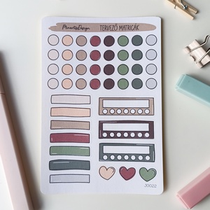 tervező matricák matricaív lila zöld- 0022, Otthon & Életmód, Papír, írószer, Matrica, matrica csomag, Fotó, grafika, rajz, illusztráció, MESKA