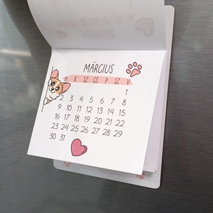 Corgis mágneses naptár hűtőre - 2026 - otthon & életmód - papír, írószer - naptár & tervező - Meska.hu