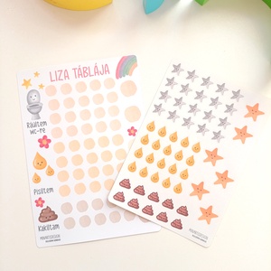 Szobatisztaságot segítő matricás lap, Otthon & Életmód, Papír, írószer, Matrica, matrica csomag, Fotó, grafika, rajz, illusztráció, MESKA