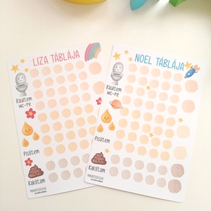 Szobatisztaságot segítő matricás lap - otthon & életmód - papír, írószer - matrica, matrica csomag - Meska.hu