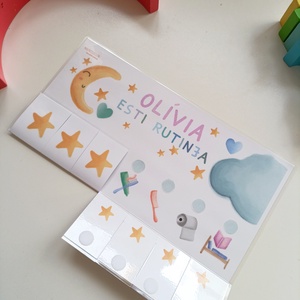 Esti rutintábla - névvel - játék & sport - készségfejlesztő és logikai játék - oktató játékok - Meska.hu