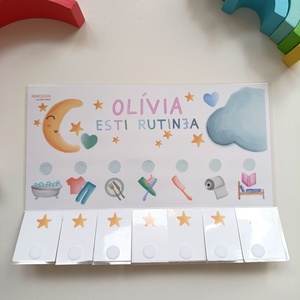 Esti rutintábla - névvel - játék & sport - készségfejlesztő és logikai játék - oktató játékok - Meska.hu