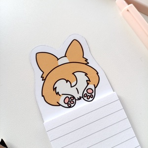 Cuki corgis mágneses mini jegyzettömb  - otthon & életmód - papír, írószer - jegyzetfüzet & napló - Meska.hu