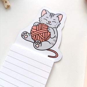 Cuki cicás mágneses mini jegyzettömb  - otthon & életmód - papír, írószer - jegyzetfüzet & napló - Meska.hu