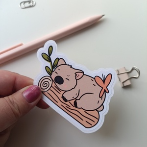 Wombat matrica, Otthon & Életmód, Papír, írószer, Matrica, matrica csomag, Fotó, grafika, rajz, illusztráció, MESKA