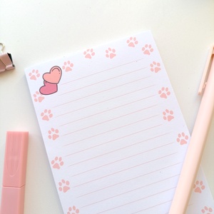 Cuki corgi kutyás jegyzettömb mancsnyomokkal - otthon & életmód - papír, írószer - jegyzetfüzet & napló - Meska.hu